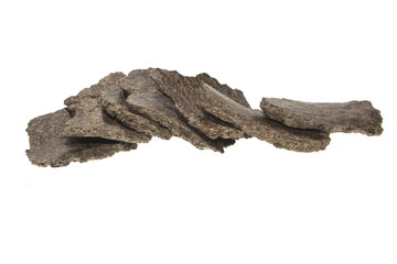 pressed seeds isolated on white background