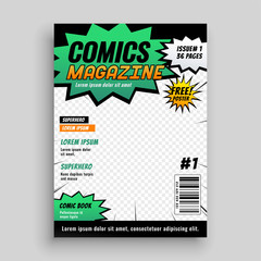 layout design of comic book cover