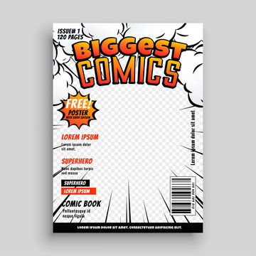 comic cover template design layout