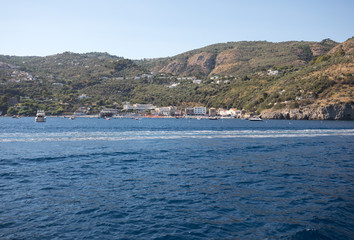 Fototapeta premium A view of the Amalfi Coast between Sorrento and Positano. Campania. Italy