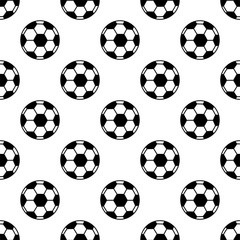 Football Icon Seamless Pattern, Soccer Ball Seamless Pattern