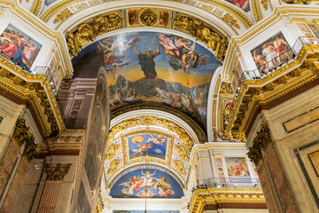 The dome of St. Isaac's Cathedral in St. Petersburg. Russia