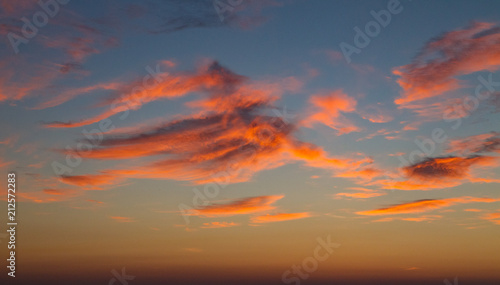 Orange Glow Cloudscape Sky Abstract At Sunset Stock Photo And Orange Glow Cloudscape Sky Abstract At Sunset