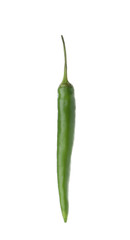 Ripe hot chili pepper on white background