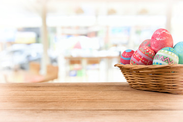 Colorful Easter egg side border against