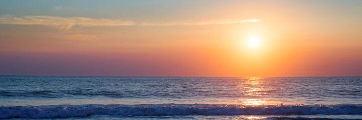 Panele Szklane Podświetlane  Zachód słońca nad Atlantykiem, Lacanau Francjau