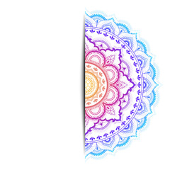 Color Circular pattern in form of mandala. Decorative ornament in ethnic oriental style.