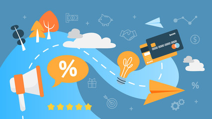 Customer loyalty concept illustration