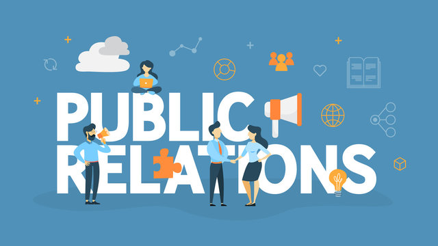 Public relations concept illustration