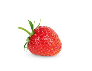 Fresh strawberries on a white background