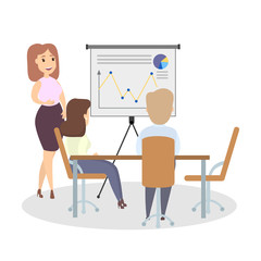 Business woman making presentation