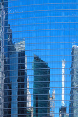 USA - Building reflection on a glass face