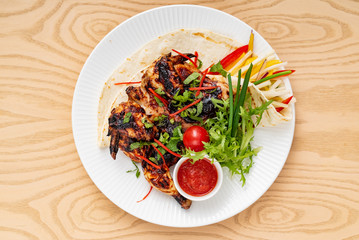 grilled chicken with sauce