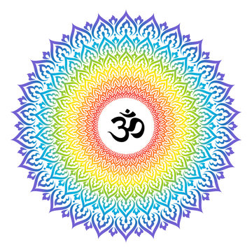 Colorful mandala vector illustration.