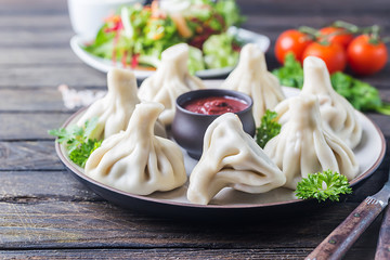 Georgian dumplings with meat