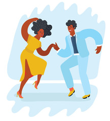 Fototapeta premium Swing dancing couple.