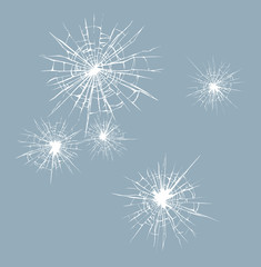 Obraz premium Broken glass. Vector drawing