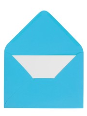 Blue envelope with letter