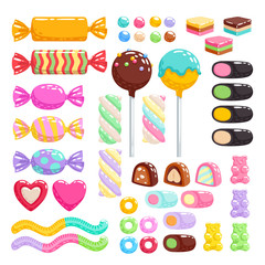 Sweets set. Assorted candies.