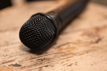 Obraz premium Black microphone