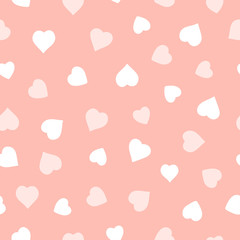 Cute heart shapes seamless pattern. 