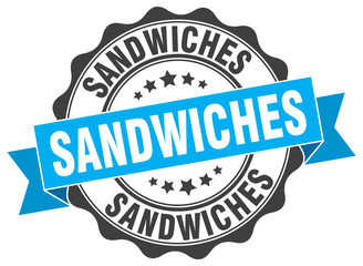 sandwiches stamp. sign. seal