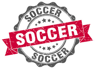 soccer stamp. sign. seal