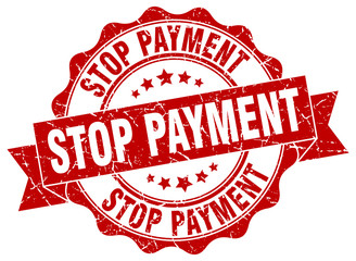 Obraz premium stop payment stamp. sign. seal
