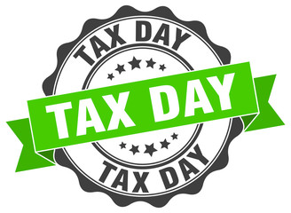 tax day stamp. sign. seal