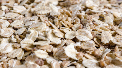 Cereal flakes. Food background. Close up