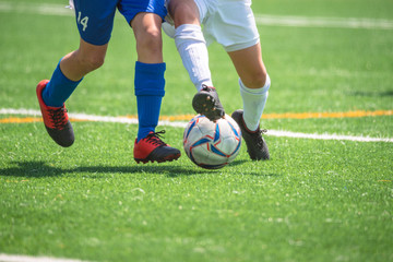 Obraz premium 少年サッカー試合風景