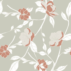 Abstract elegance pattern with floral background.