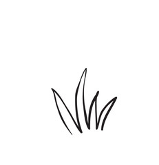 Hand-drawn sketch of a plant, isolated on white background