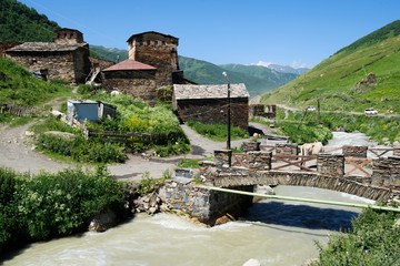 Fototapeta premium High-altitude community of Ushguli in Svaneti, Georgia