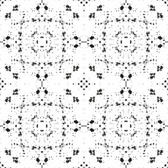 Black and White Seamless Ethnic Pattern. Tribal
