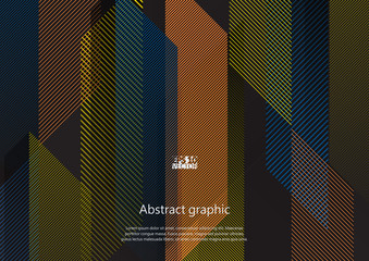 Graphic illustration with geometric pattern. Eps10 Vector illustration.