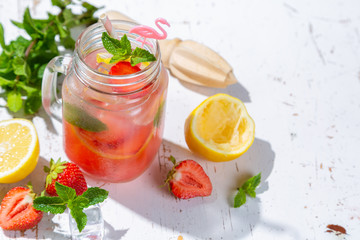 Summer strawberry lemonade