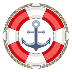 life ring with an anchor