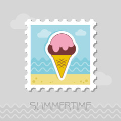 Ice Cream flat stamp