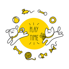 Little cat and little dog