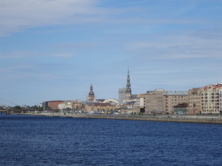 Old Riga near Daugava river