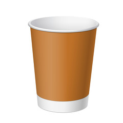 Realistic White Disposable paper Cup