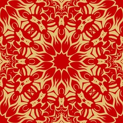 Flower mandala. Printable decorative elements. Vector illustration for design