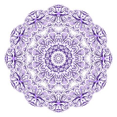 Mandala on a white background. Beautiful oriental, asian motives. Flower vector