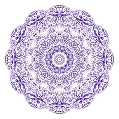 Mandala on a white background. Beautiful oriental, asian motives. Flower vector