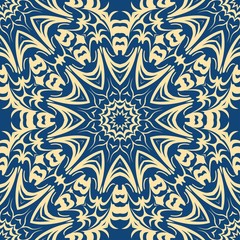 vector illustration. pattern with floral mandala, decorative border. design for print fabric, bandana