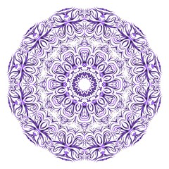 Mandala Style Vector Color Shapes. Abstract design. Fantastic decoration for fashion, holiday card, relax illustration.