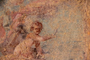 Detail color image of a fresco from the ancient city of Pompeii.