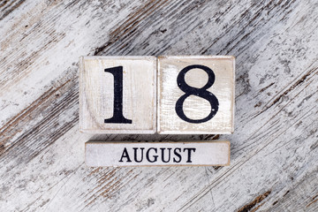 August 18th Calendar
