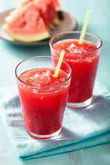 watermelon summer refreshing drink in glasses